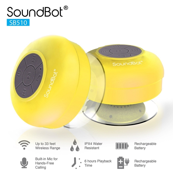 SoundBot SB510 Bluetooth 3.0 Su Geirmez Hoparlr-Yellow