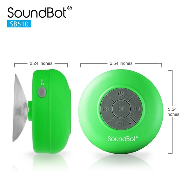 SoundBot SB510 Bluetooth 3.0 Su Geirmez Hoparlr-Green