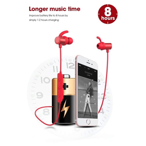 SoundPEATS Bluetooth Kulak i Kulaklk-Red