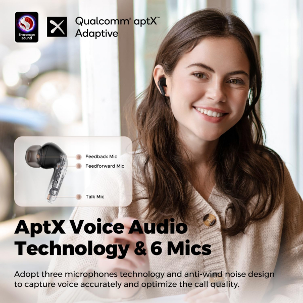 SoundPEATS Air4 Pro Kulak i Kulaklk-Black