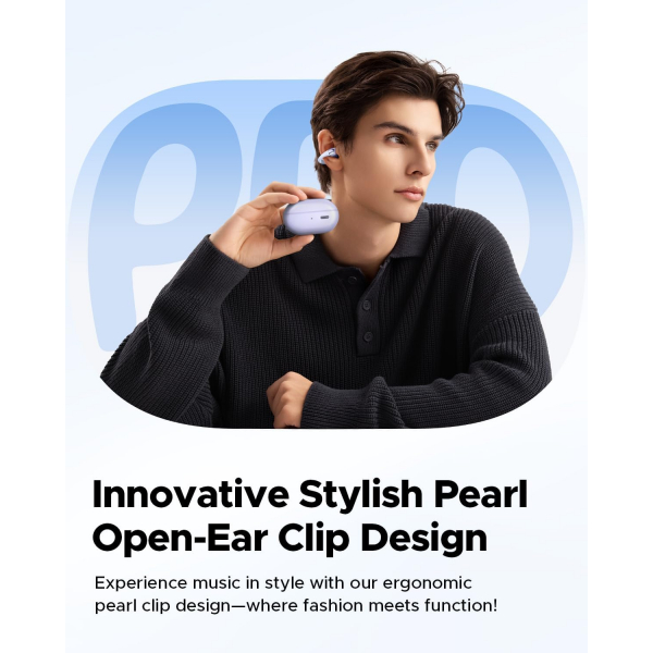 SoundPEATS PearlClip Pro Kablosuz Kulak i Kulaklk-Purple