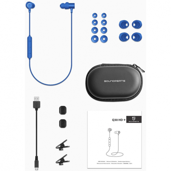 SoundPEATS Q30 HD Bluetooth Kulak i Kulaklk-Blue