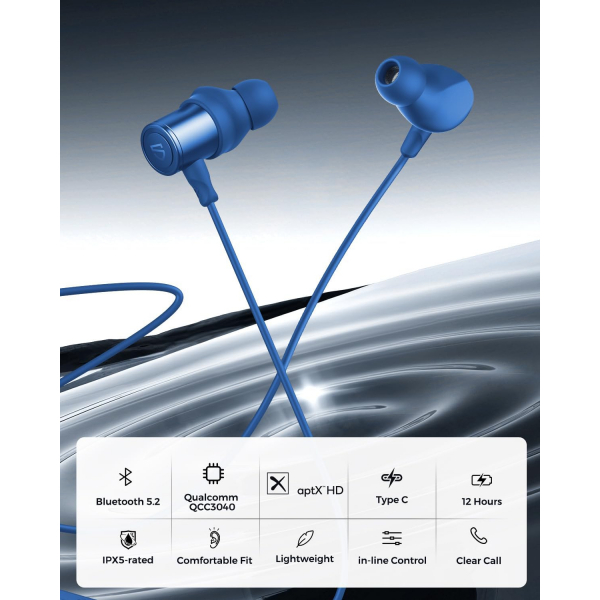SoundPEATS Q30 HD Bluetooth Kulak i Kulaklk-Blue