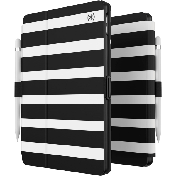 Speck Apple iPad Uyumlu Balance Folio Klf (10.2 in)-Black White Stripes