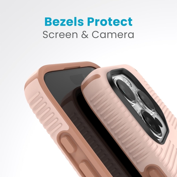 Speck Apple iPhone 15 Pro CandyShell Grip Serisi Klf (MIL-STD-810G)-Beige Cream