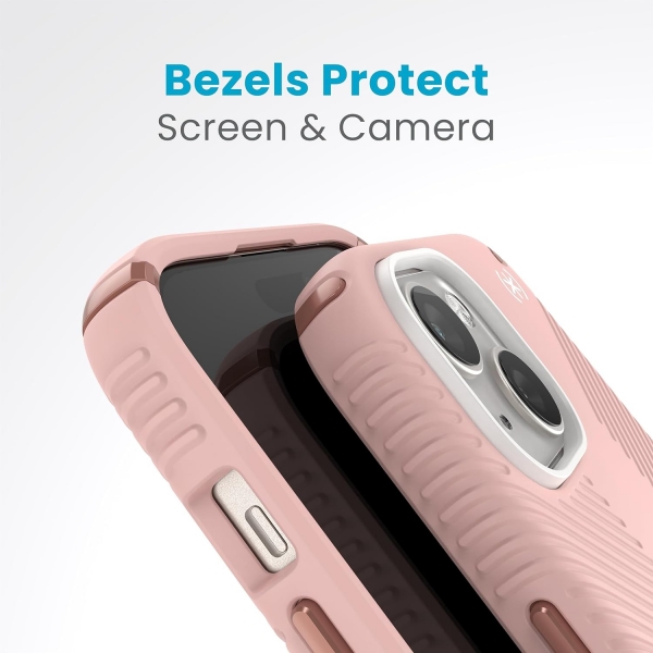Speck Apple iPhone 15 Presidio2 Grip Serisi Klf (MIL-STD-810G)-Pink