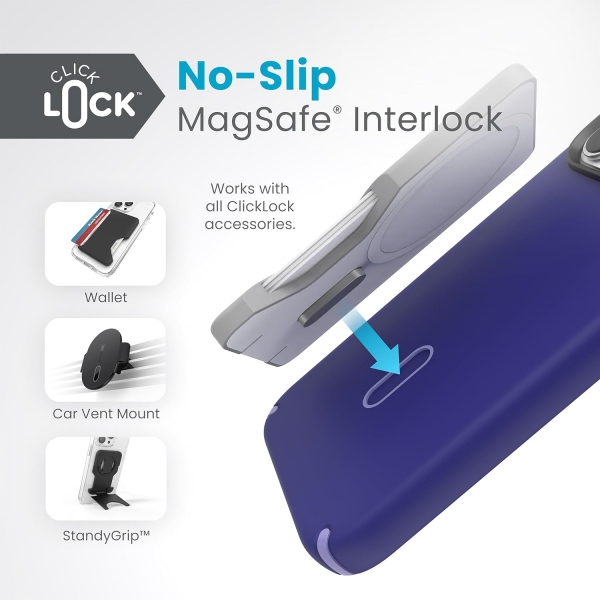 Speck Apple iPhone 15 Pro Max Presidio2 Pro Grip Serisi Klf (MIL-STD-810G)-Future Blue