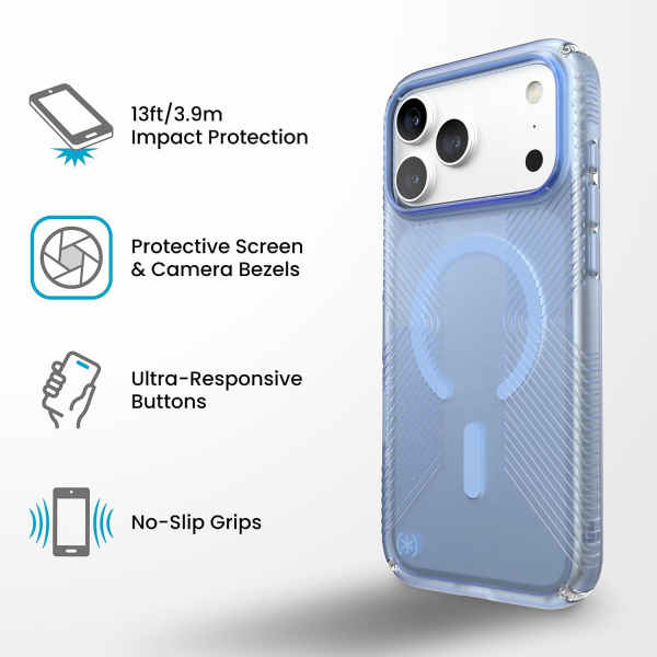 Speck Presidio Lux Grip iPhone 18 Pro Max MagSafe K�l�f-Blue