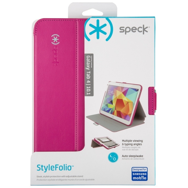Speck Products Samsung Galaxy Tab 4 Style Folio Case (10.1 in)-Fuchsia Pink