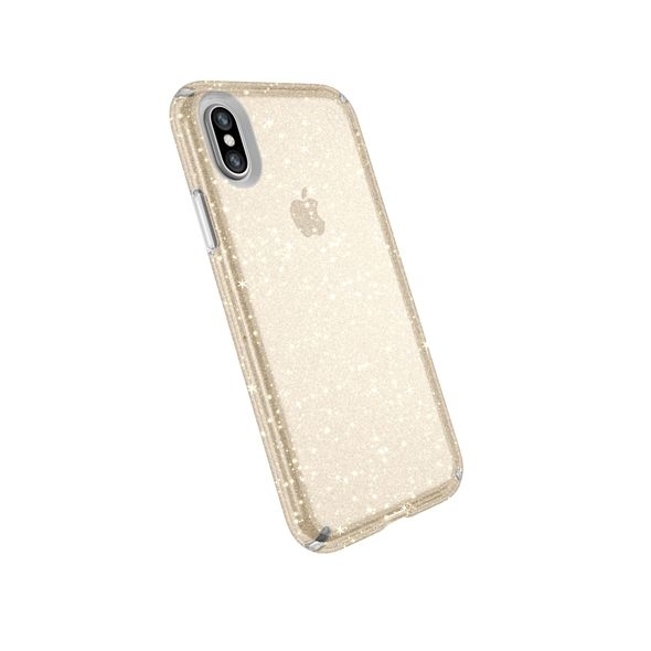 Speck Products iPhone X Presidio Clear Glitter Klf-Clear With Gold Glitter