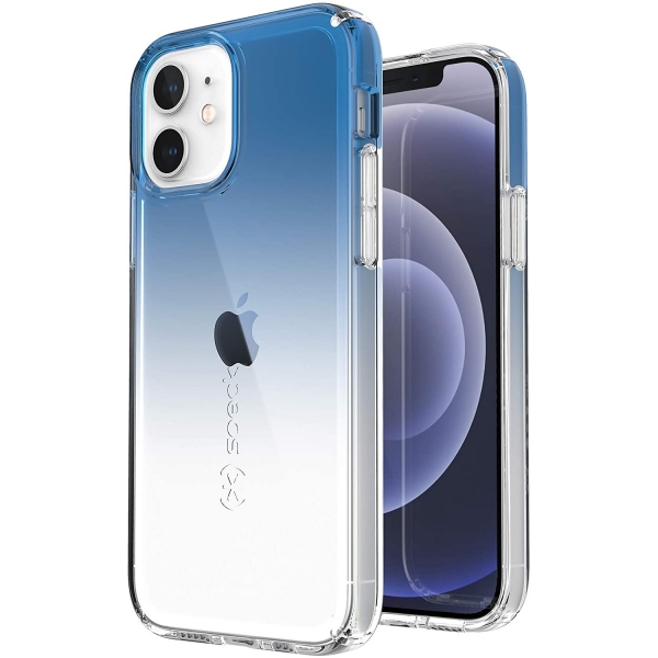 Speck iPhone 12 GemShell Serisi Klf (MIL-STD-810G)-Kyanite Blue/Clear