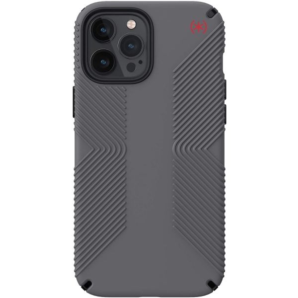 Speck iPhone 12 Pro Max Presidio2 Grip Serisi Klf (MIL-STD-810G)-Graphite Grey