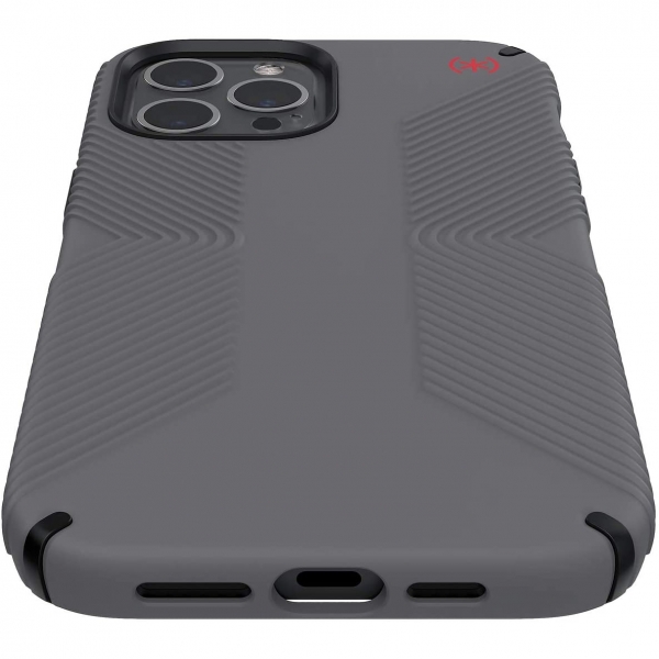 Speck iPhone 12 Pro Max Presidio2 Grip Serisi Klf (MIL-STD-810G)-Graphite Grey
