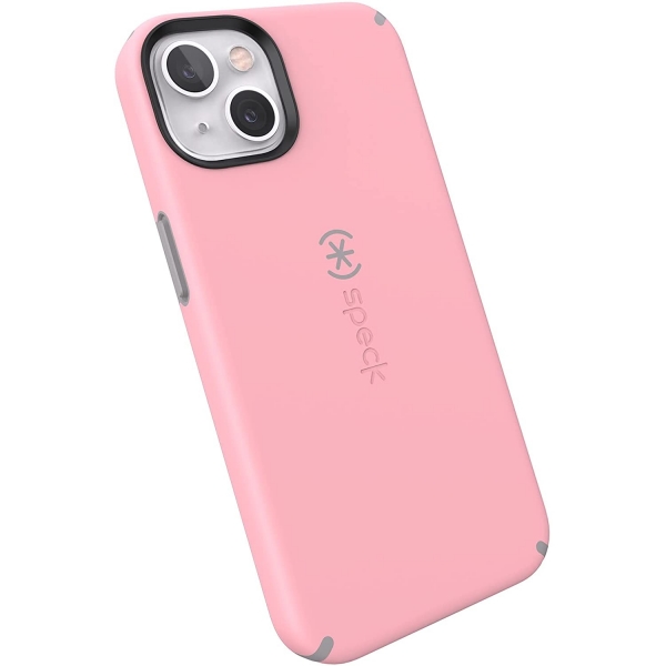 Speck iPhone 13 CandyShell Pro Serisi Klf (MIL-STD-810G)-Rosy Pink/Cathedral Grey