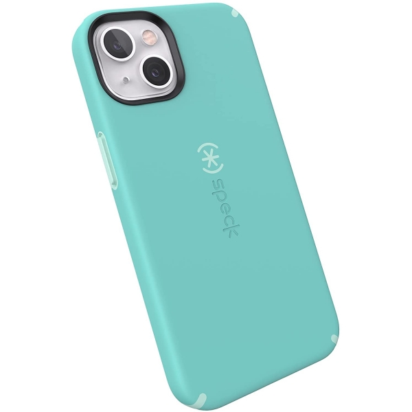 Speck iPhone 13 CandyShell Pro Serisi Kılıf (MIL-STD-810G)-Pool Teal/Tart Teal
