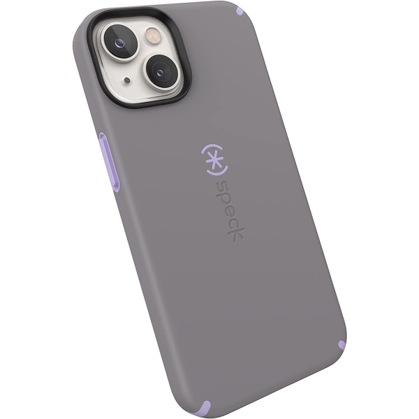 Speck iPhone 14 Plus CandyShell Pro Serisi Klf (MIL-STD-810G)-Cloudy Grey/Spring Purple