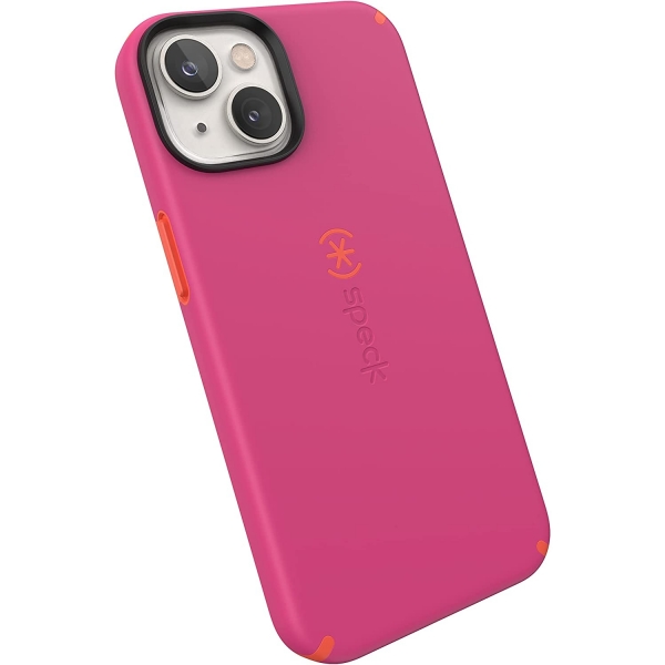 Speck iPhone 14 CandyShell Pro Serisi Klf (MIL-STD-810G)-Digital Pink/Energy Red