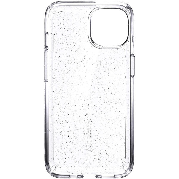 Speck iPhone 13 GemShell Serisi Klf (MIL-STD-810G)-Clear with Platinum Glitter