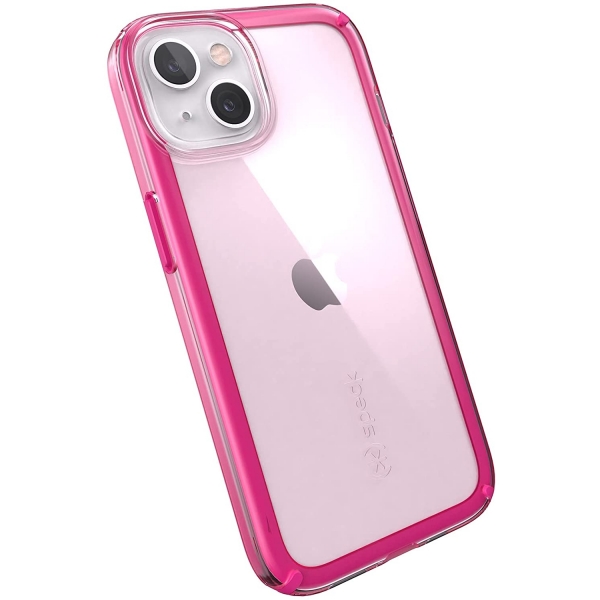 Speck iPhone 13 GemShell Serisi Klf (MIL-STD-810G)-Pink Tint/Neon Berry