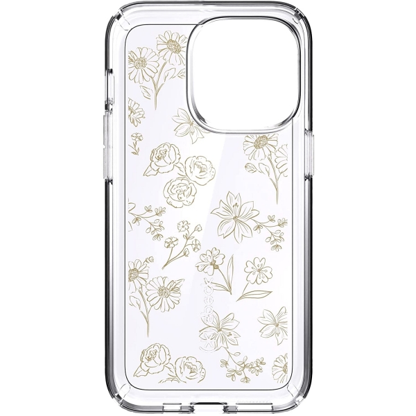 Speck iPhone 13 GemShell Serisi Klf (MIL-STD-810G)-Golden Fall/Clear