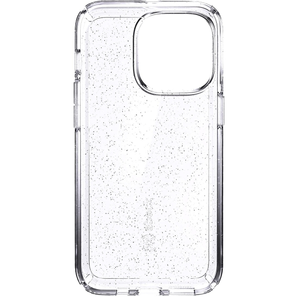 Speck iPhone 13 GemShell Serisi Klf (MIL-STD-810G)-Clear with Platinum Glitter