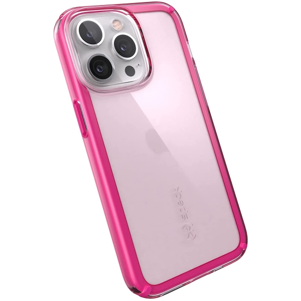 Speck iPhone 13 GemShell Serisi Klf (MIL-STD-810G)-Pink Tint/Neon Berry