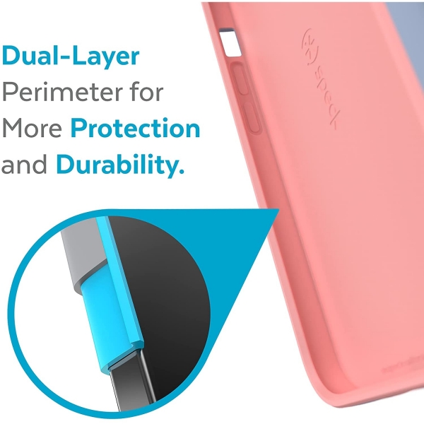 Speck iPhone 13 Pro CandyShell Pro Serisi Kılıf (MIL-STD-810G)-Harmony Blue/Chiffon Pink