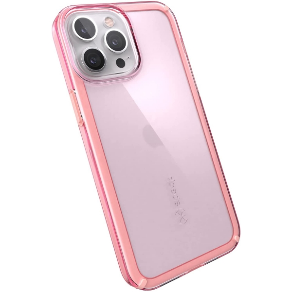 Speck iPhone 13 Pro Max GemShell Serisi Klf (MIL-STD-810G)-Pink Tint/Chiffon Pink