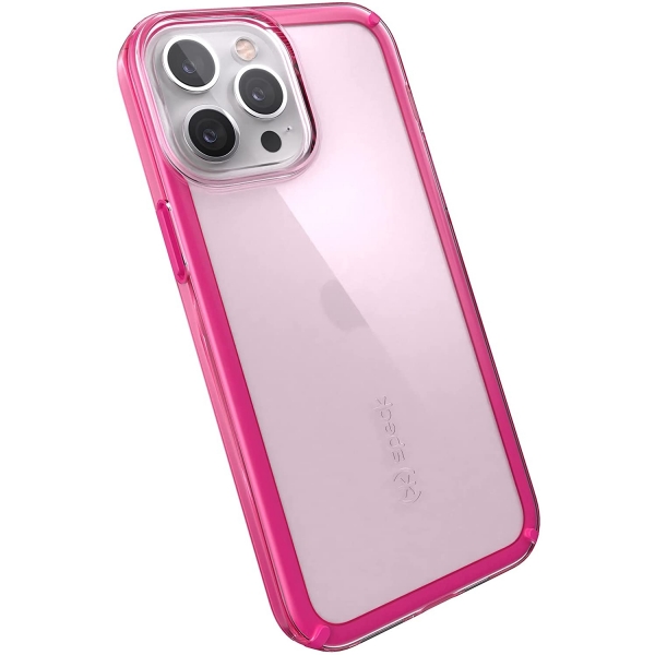 Speck iPhone 13 Pro Max GemShell Serisi Klf (MIL-STD-810G)-Pink Tint/Neon Berry