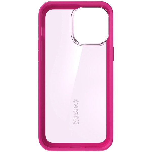 Speck iPhone 13 Pro Max GemShell Serisi Klf (MIL-STD-810G)-Pink Tint/Neon Berry