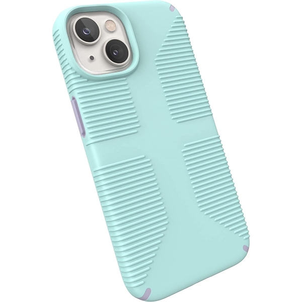 Speck iPhone 14 GemShell Grip Serisi Klf (MIL-STD-810G)-Pale Cyan/Lilac