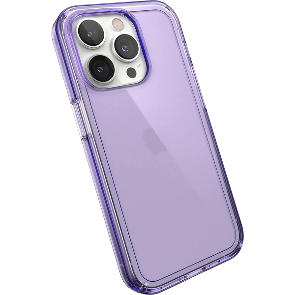 Speck iPhone 14 Pro GemShell Serisi Klf (MIL-STD-810G)-Amethyst Purple/Clear