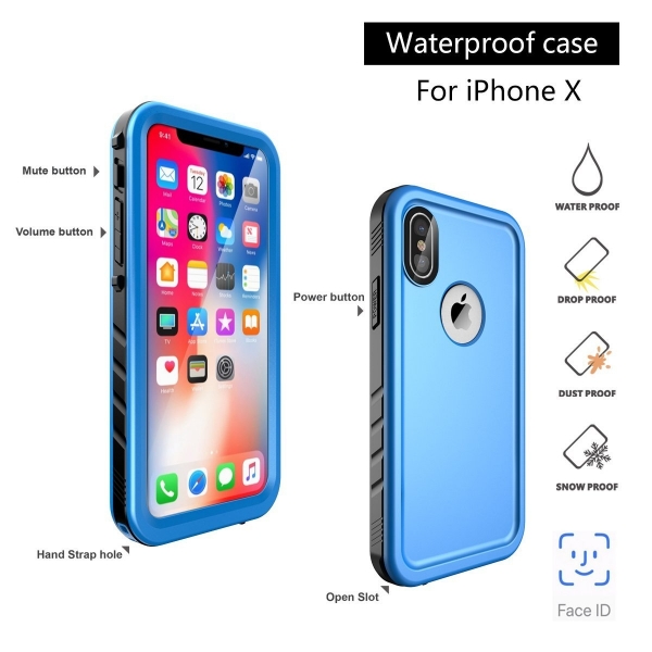 Sportlink iPhone X Su Geirmez Klf-Blue