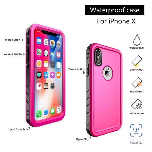 Sportlink iPhone X Su Geirmez Klf-Pink