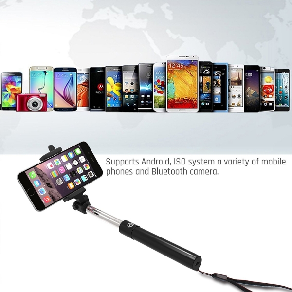 Stalion Bluetooth Selfie Stick-Jet Black