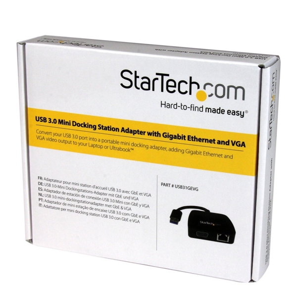 StarTech USB 3.0 VGA / Gigabit Ethernet Adaptr