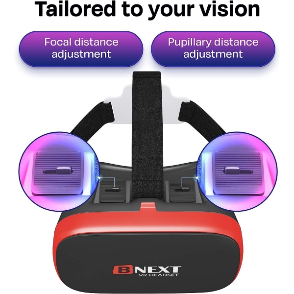 Bnext iPhone ve Android Uyumlu VR Bal -Red