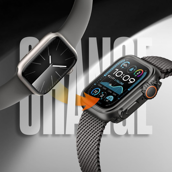 Suitisbest Apple Watch 10 46mm Bumper Klf-Grey