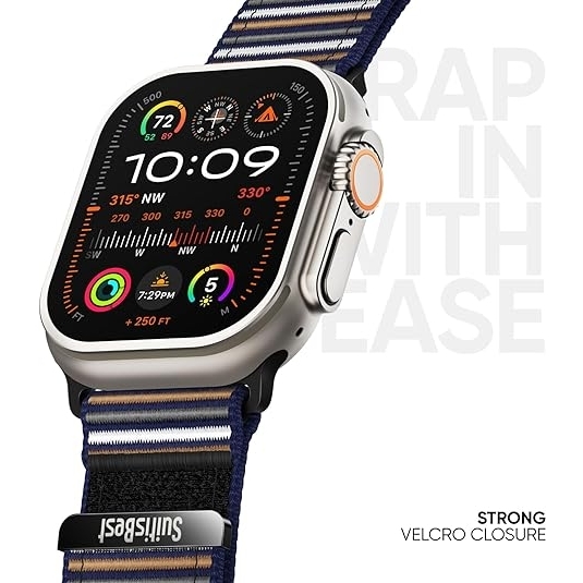 Suitisbest Apple Watch Ultra 2.Nesil rgl Kay(49mm)-Brown