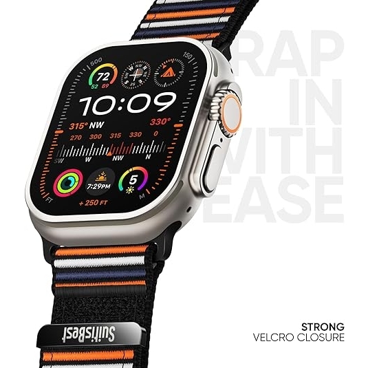 Suitisbest Apple Watch Ultra 2.Nesil rgl Kay(49mm)-Orange