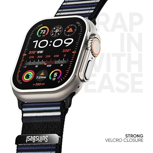 Suitisbest Apple Watch Ultra 2.Nesil rgl Kay(49mm)-Blue
