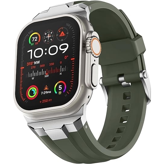 Suitisbest Apple Watch Ultra 2. Nesil Kay (49mm)-Army Green