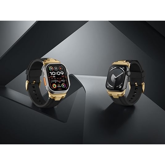 Suitisbest Apple Watch Ultra 2. Nesil Kay (49mm)-Gold Black