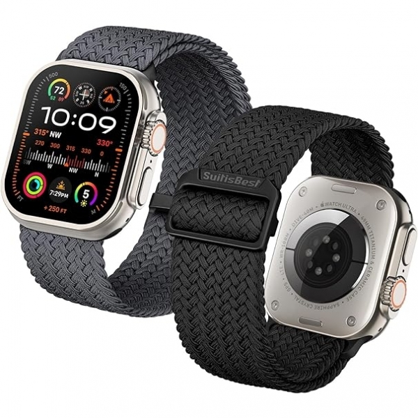 Suitisbest Apple Watch Ultra 2. Nesil rgl Kay-Black Grey