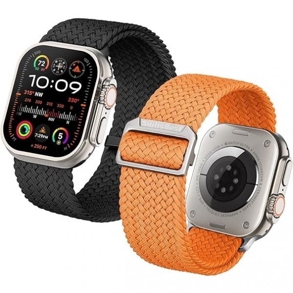 Suitisbest Apple Watch Ultra 2. Nesil rgl Kay-Black Orange