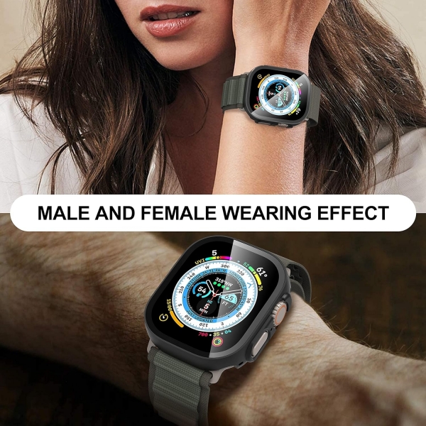 Suoman Apple Watch Ultra 2.Nesil 49mm Bumper Klf-Black Clear
