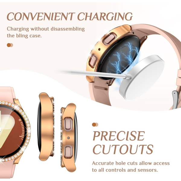 Goton Galaxy Watch 7 44mm Bumper Klf-Rose Gold