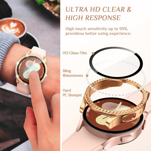 Goton Galaxy Watch 7 44mm Bumper Klf-Rose Gold