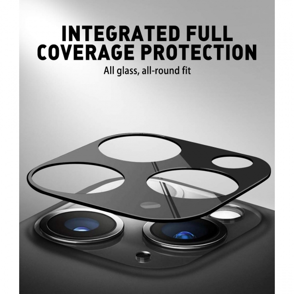 Supcase iPhone 11 Pro ve iPhone 11 Pro Max Kamera Lensi Koruyucu (2 Paket) (Siyah)