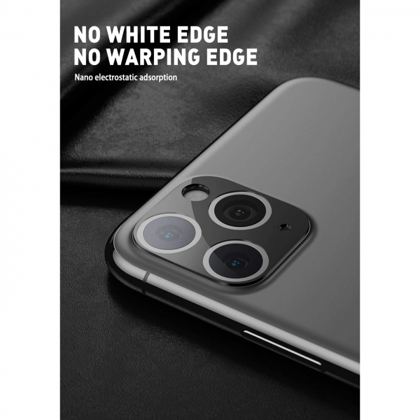 Supcase iPhone 11 Pro ve iPhone 11 Pro Max Kamera Lensi Koruyucu (2 Paket) (Siyah)
